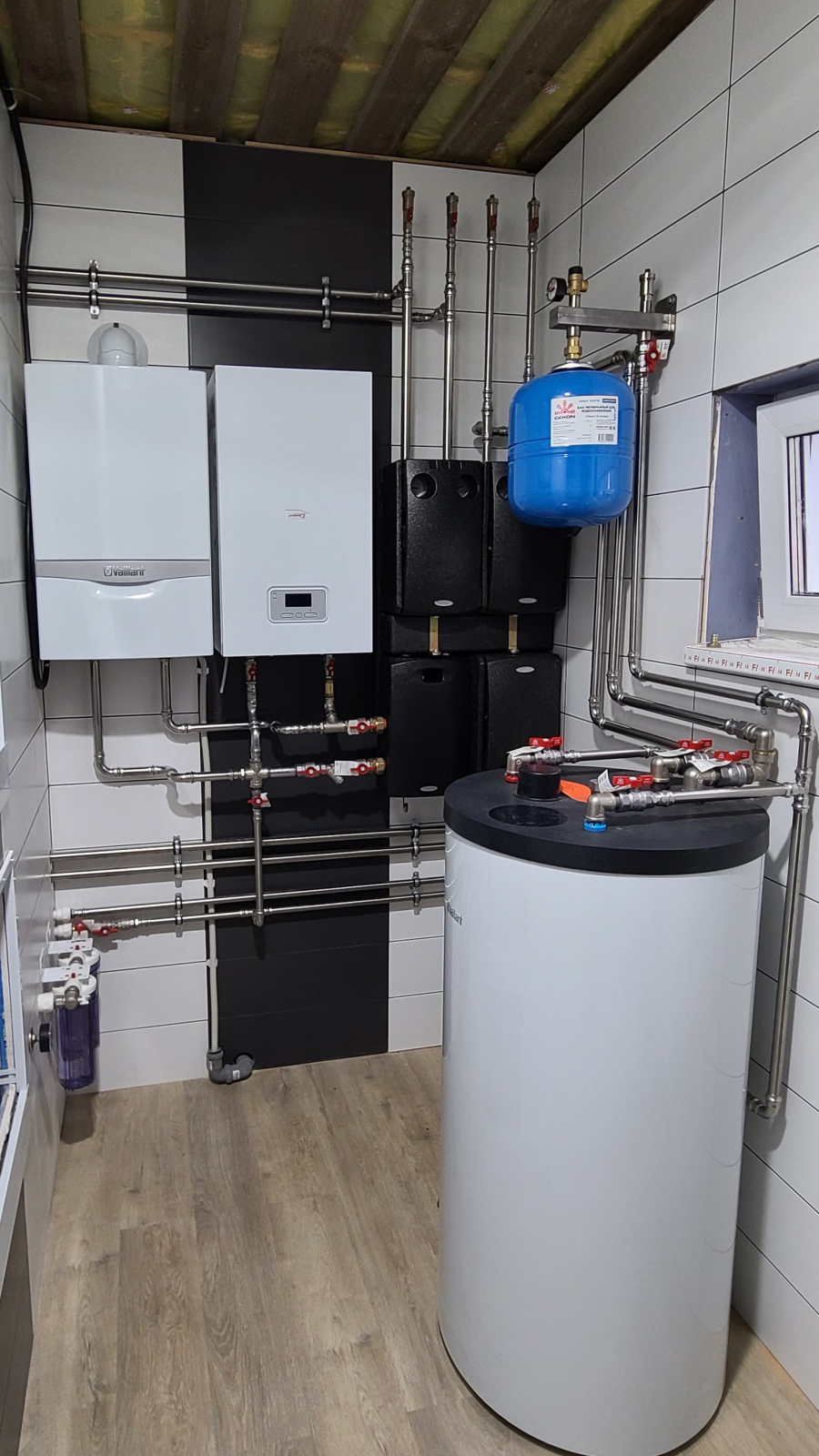 Монтаж котельной Vaillant в загородном доме